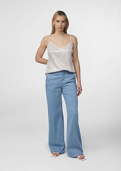 comma Weite Jeans Jeans-Hose Elastische Wide-Leg-Jeans günstig online kaufen