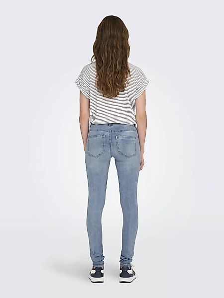 ONLY Skinny-fit-Jeans "ONLWAUW MW DESTROY BLEACH DNM GUA", mit Destroyed Ef günstig online kaufen