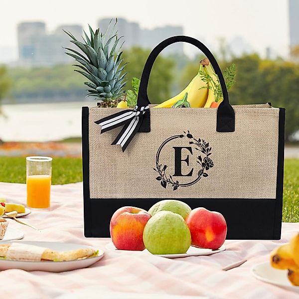 MODFU Einkaufsshopper Arbeitstasche Damen Jute Canvas günstig online kaufen