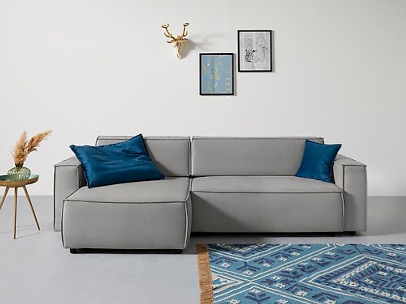 Home affaire Ecksofa »Marva L-Form« incl. Bettfunktion und Bettkasten, Fede günstig online kaufen