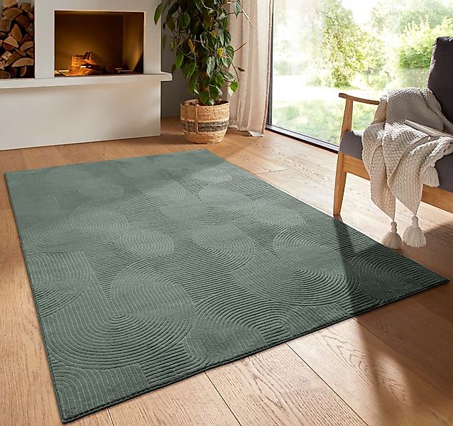 TaraCarpet Teppich TaraCarpet Homestyle 390 Wellen, rechteckig, Höhe: 10 mm günstig online kaufen