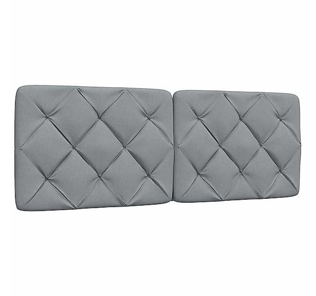vidaXL Bett Kopfteil-Kissen Hellgrau 140 cm Stoff (1-tlg) günstig online kaufen