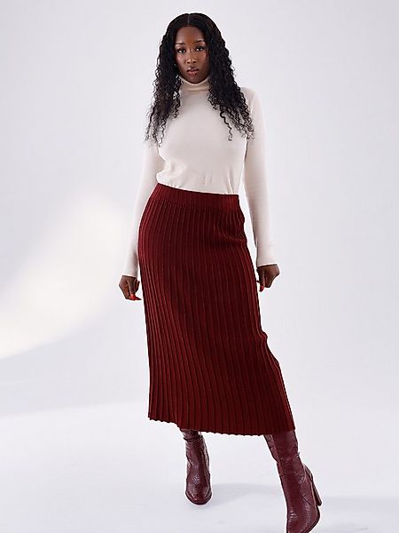 YC Fashion & Style Maxirock Strickrock Midi Rippoptik – elegant & bequem On günstig online kaufen