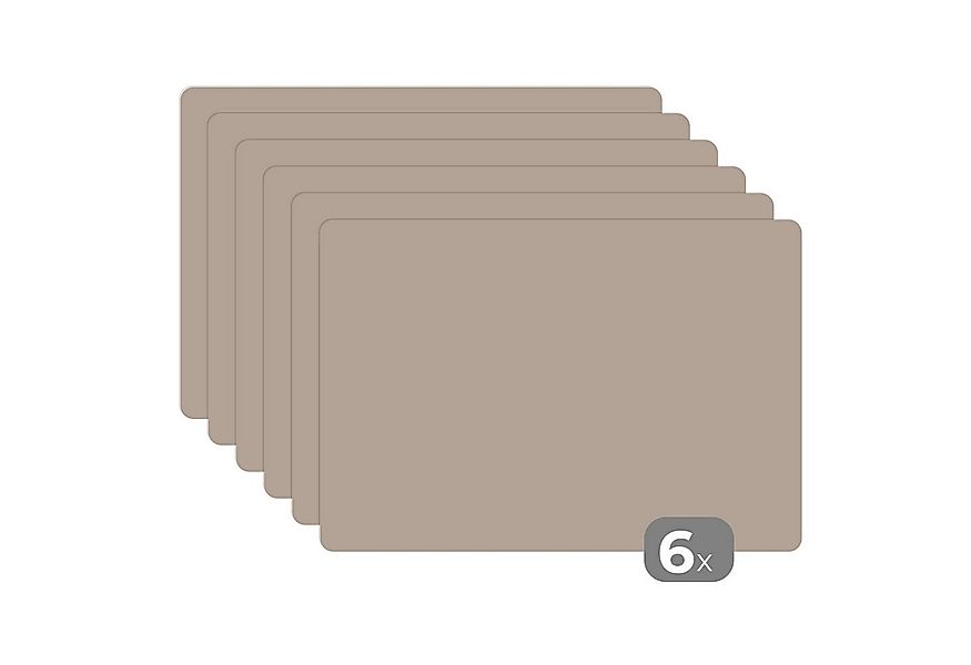 MuchoWow Platzset Beige - Unifarben, (6-St), Platzsets, Tischset, Abwaschba günstig online kaufen