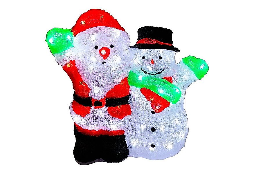 Mojawo Lichtervorhang Acryl Weihnachtsmann + Schneemann 90 LEDs kaltweiß Au günstig online kaufen
