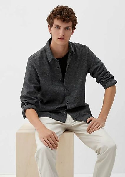 s.Oliver Langarmhemd Slim: Hemd aus Baumwolltwill günstig online kaufen