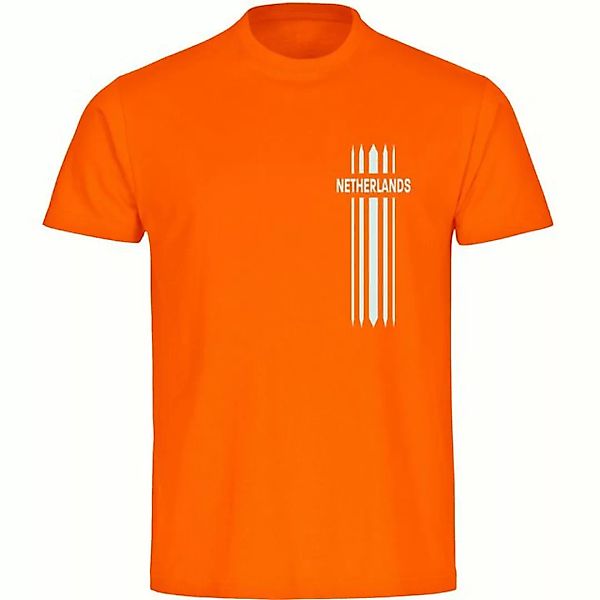 multifanshop T-Shirt Herren Netherlands - Streifen - Männer günstig online kaufen