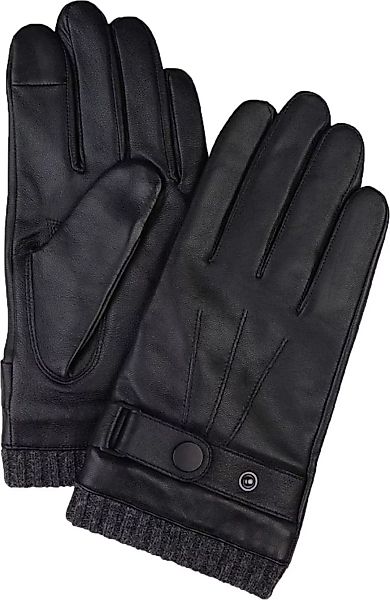 Profuomo Handschuhe Wolle Schwarz Leder - Größe 8.5 günstig online kaufen