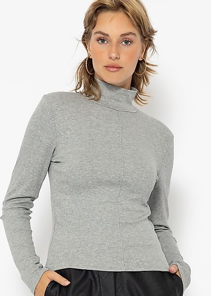 SASSYCLASSY Langarmshirt Rollkragen Langarmshirt Damen mit günstig online kaufen