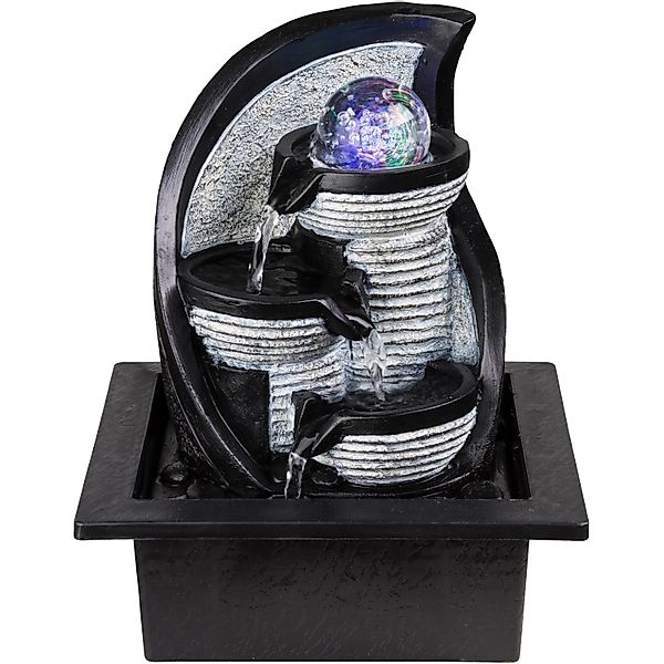 Globo LED-Brunnen Albert Kunststoff Grau günstig online kaufen