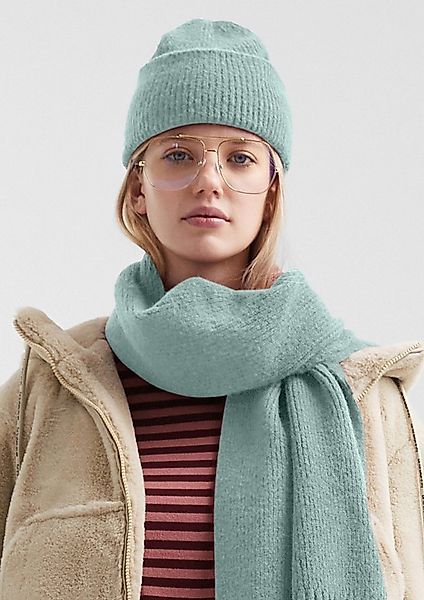 QS Strickmütze Mütze Kuschelige Mütze mit Umschlag günstig online kaufen