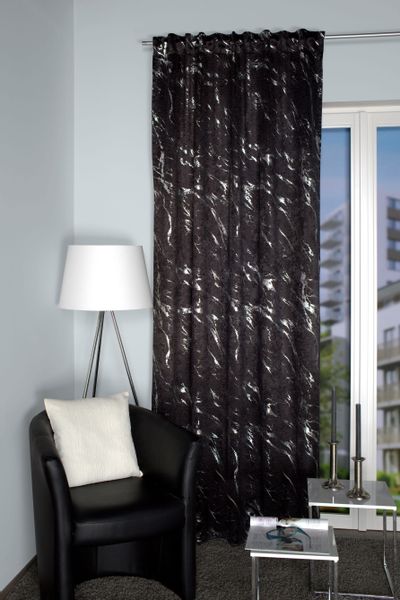 HOME WOHNIDEEN Vorhang Verdunkelungsvorhang FORCE, Silberdruck, günstig online kaufen