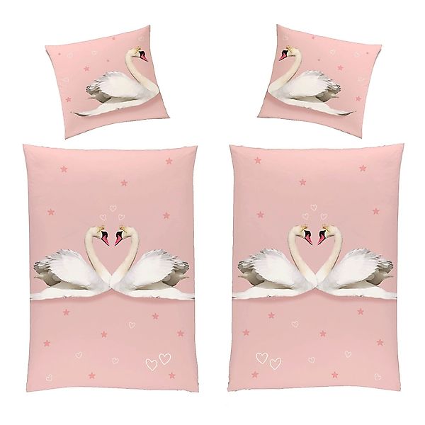 Familando Partnerbettwäsche Swan in Love Set günstig online kaufen