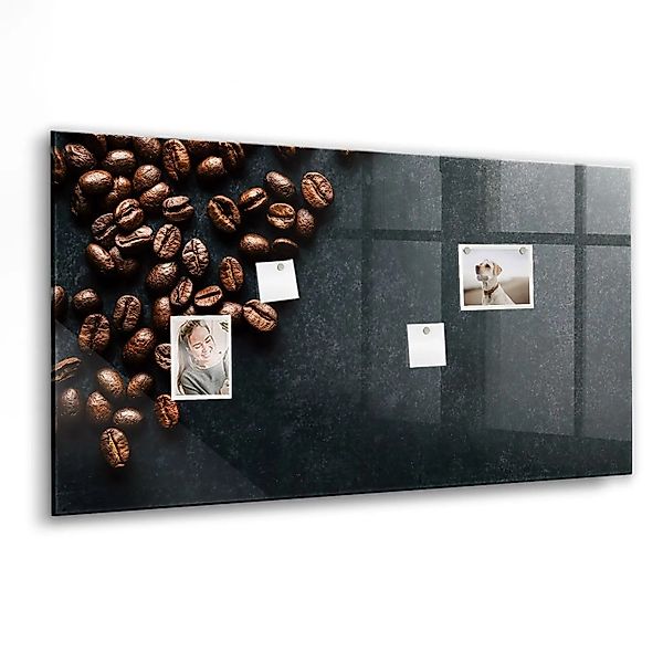Tulup Magnettafel Beschreibbar Kaffeebohnen 120x60 cm Magnettafel Küche Gla günstig online kaufen