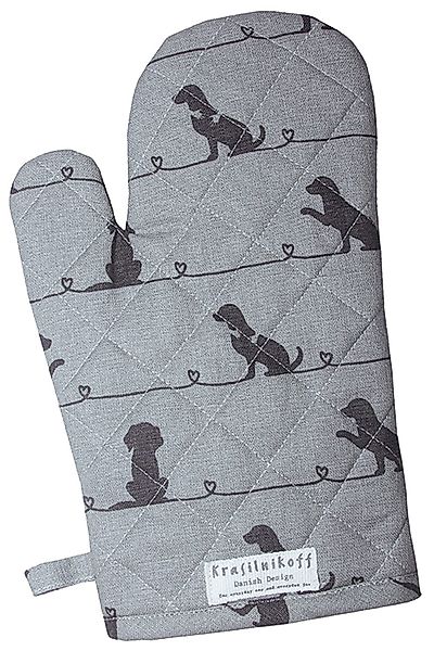 Krasilnikoff Topfhandschuhe Dog, (1-tlg., 1-teilig), Ofenhandschuh günstig online kaufen