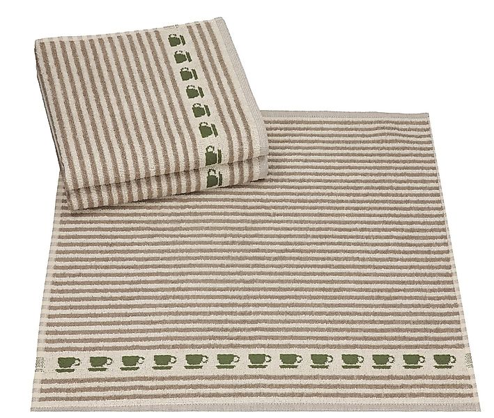 Betz Geschirrtuch 3 Stück Küchentücher mit Streifen und Tassenmotiv Größe 5 günstig online kaufen