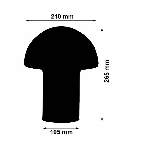 Tischleuchte Glas, Pilzform, weiß Ø 21 cm günstig online kaufen