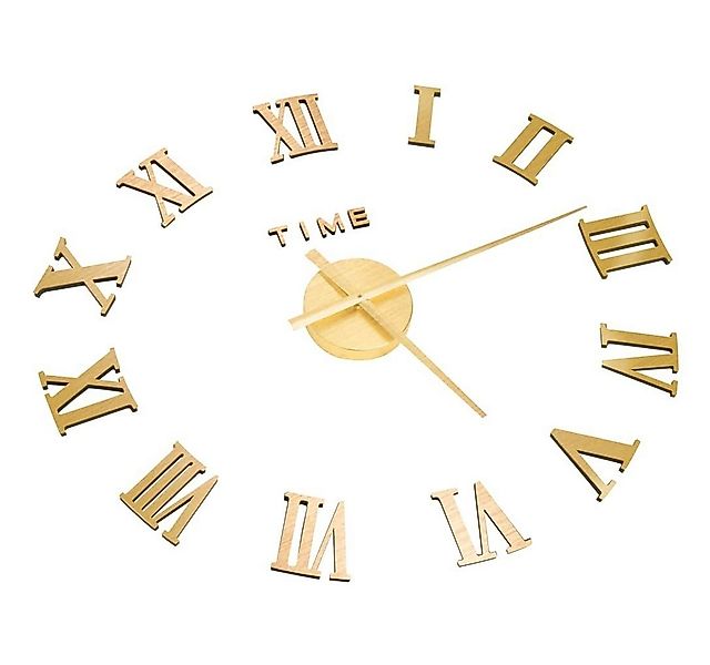 tinkaro Uhr 3D-Wanduhr DORKAS Ethylen-Vinylacetat XXL-Wanduhr Gold günstig online kaufen