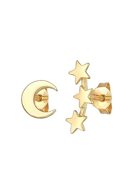 Elli Paar Ohrstecker Mond Halbmond Stern günstig online kaufen