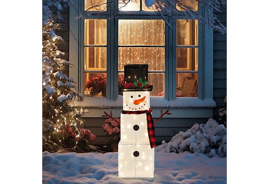 LALAHO Schneemann 92cm LED-Schneemann Weihnachten deko, mit 75 LEDs Weihnac günstig online kaufen