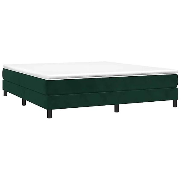 vidaXL Boxspringbett mit Matratze Dunkelgrün 160x200 cm Samt 3144342 günstig online kaufen