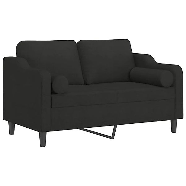 vidaXL 2-Sitzer-Sofa mit Zierkissen Schwarz 120 cm Stoff 3200841 günstig online kaufen