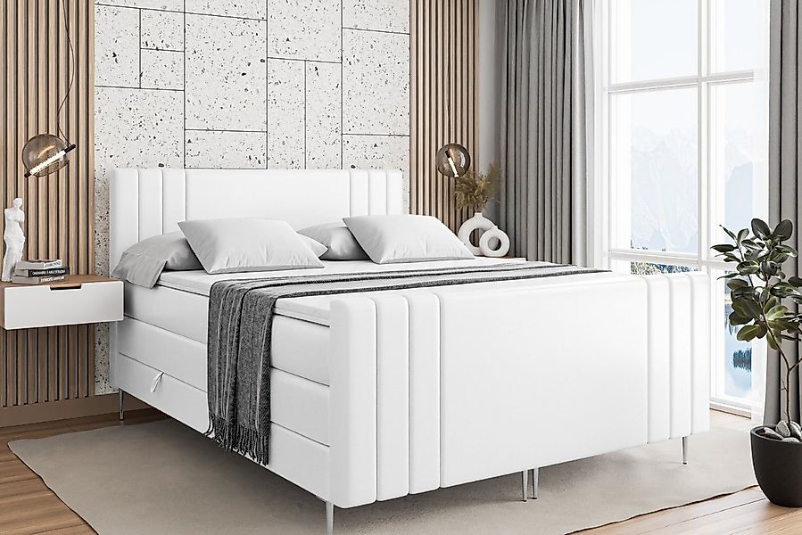 ALTDECOR Boxspringbett IDRIKO-F-Z KING (Multipocket-Matratze H4, H3 Matratz günstig online kaufen