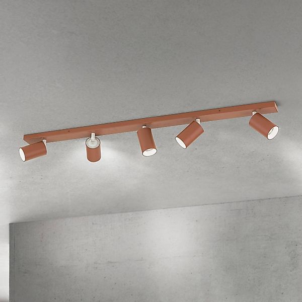 Deckenstrahler Sean, korallenrot, 5-flammig, Aluminium, GU10 günstig online kaufen