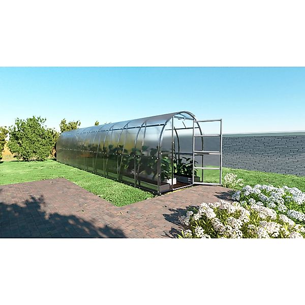 Klasika Greenhouses Slim*KLASIKA Gewächshaus 24m², 2m x 12m mit 6 mm Polyca günstig online kaufen