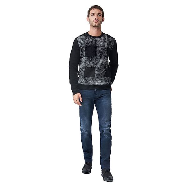 Salsa Jeans 124627-000 / Checked Pattern Pullover XL Black günstig online kaufen