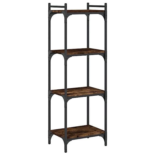 VidaXL Bücherregal 4 Böden Räuchereiche 40x30x120 cm Holzwerkstoff günstig online kaufen