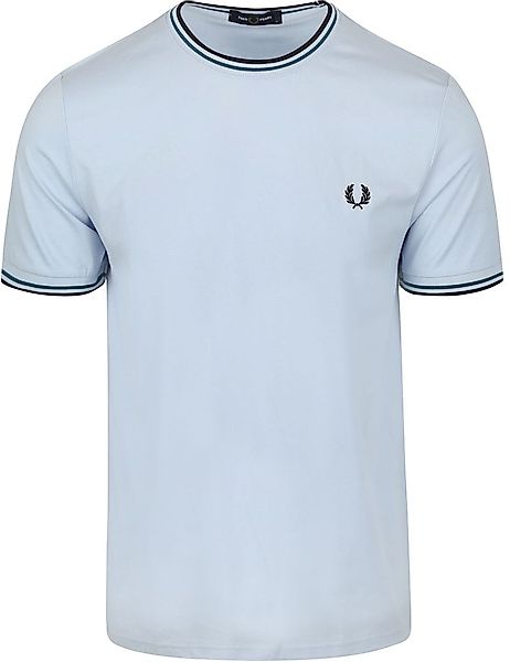 Fred Perry M1588 Twin Tipped T Shirt Hellblau - Größe L günstig online kaufen