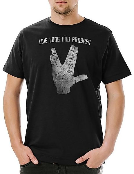 Urban Backwoods Print-Shirt Live Long And Prosper II Herren T-Shirt Starfle günstig online kaufen