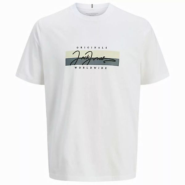 Jack & Jones Rundhalsshirt Jack&Jones XXL T-Shirt weiß JORFREDERIKSBERG günstig online kaufen