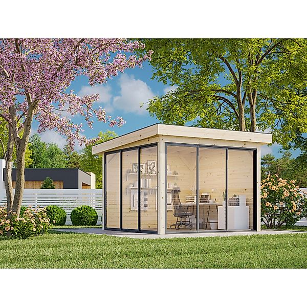 Palmako Pavillon Lenna Set 701 Slide Plus 300 x 300 cm Lackiert Weiß FSC® günstig online kaufen