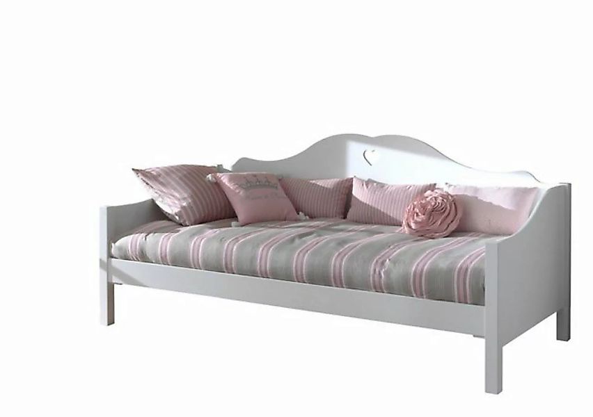 Natur24 Einzelbett Bett Kojenbett Amori MDF Weiß 90x200cm günstig online kaufen