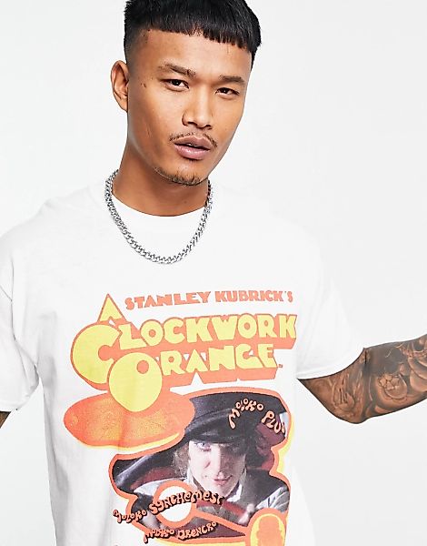 Vintage Supply – T-Shirt in Weiß mit „Clockwork Orange“-Grafikprint günstig online kaufen