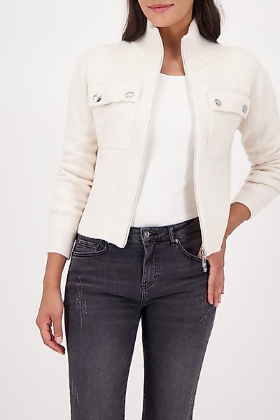 Monari Strickjacke Körpernahe Passform mit Stehkragen günstig online kaufen