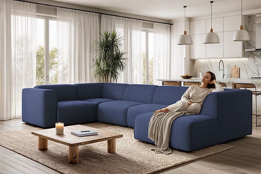 OTTO home Wohnlandschaft "Merid U-Form, B: 367 cm" jederzeit durch Module e günstig online kaufen