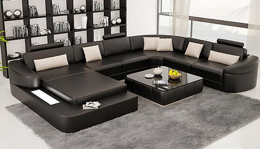 JVmoebel Ecksofa Wohnlandschaft Couch Polster Eck Garnitur Designer Lederso günstig online kaufen