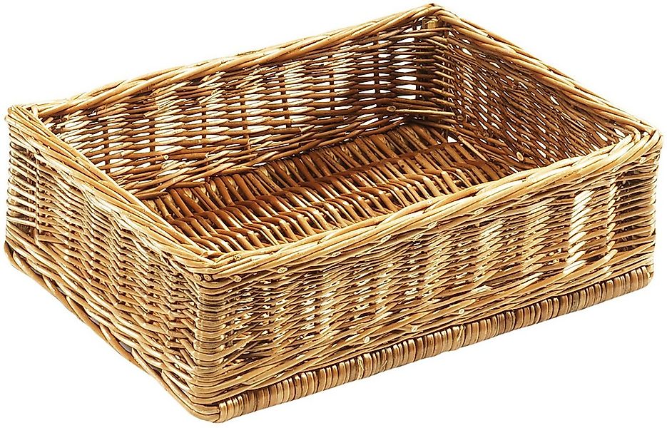 Kobolo Aufbewahrungskorb Auslagekorb Ausstellkorb eckig Weide 40x30x12 cm günstig online kaufen