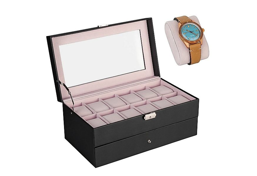 shelfmade Uhrenbox Uhren Aufbewahrung Uhrenbox Uhrenkoffer Uhrenkasten "Zür günstig online kaufen