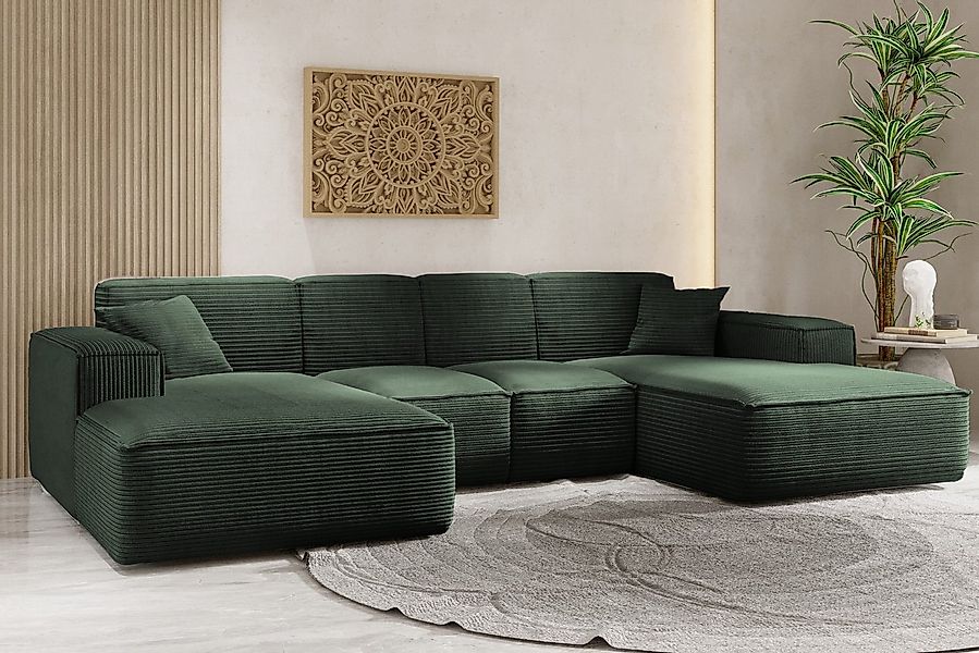 Kaiser Möbel Ecksofa Eckcouch U form, SIENA stoff Poso, Maloy, Salvador,Vel günstig online kaufen