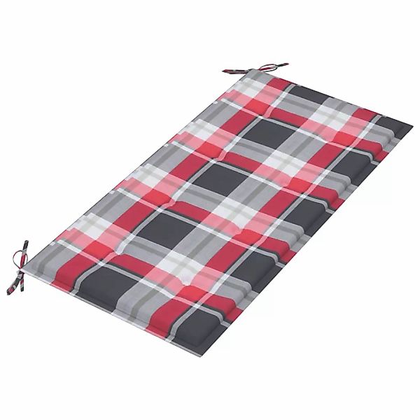 vidaXL Sitzauflage Gartenbank-Auflage Rot Karomuster 100x50x3 günstig online kaufen