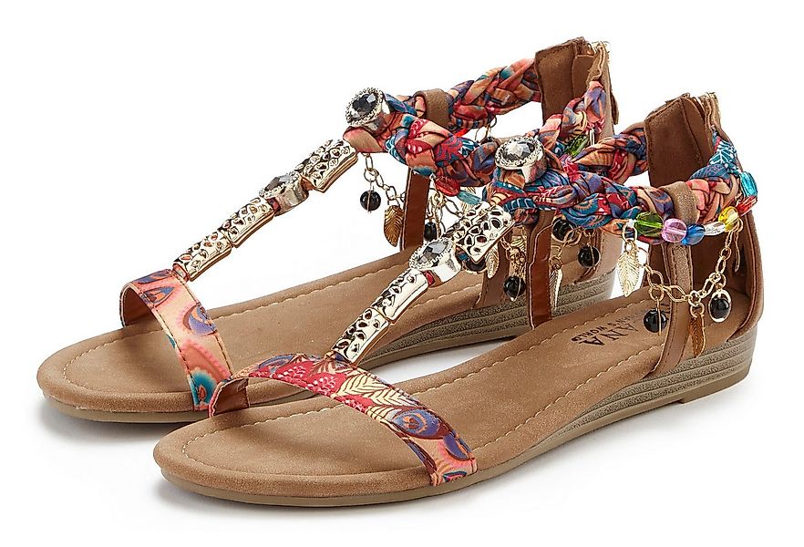 LASCANA Sommerschuh, Sandalette, Sandale mit Schmuckkettchen und Schmuckste günstig online kaufen