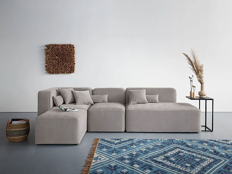 Home affaire Ecksofa "Sundstrup L-Form" Modulserie, individuelle Zusammenst günstig online kaufen
