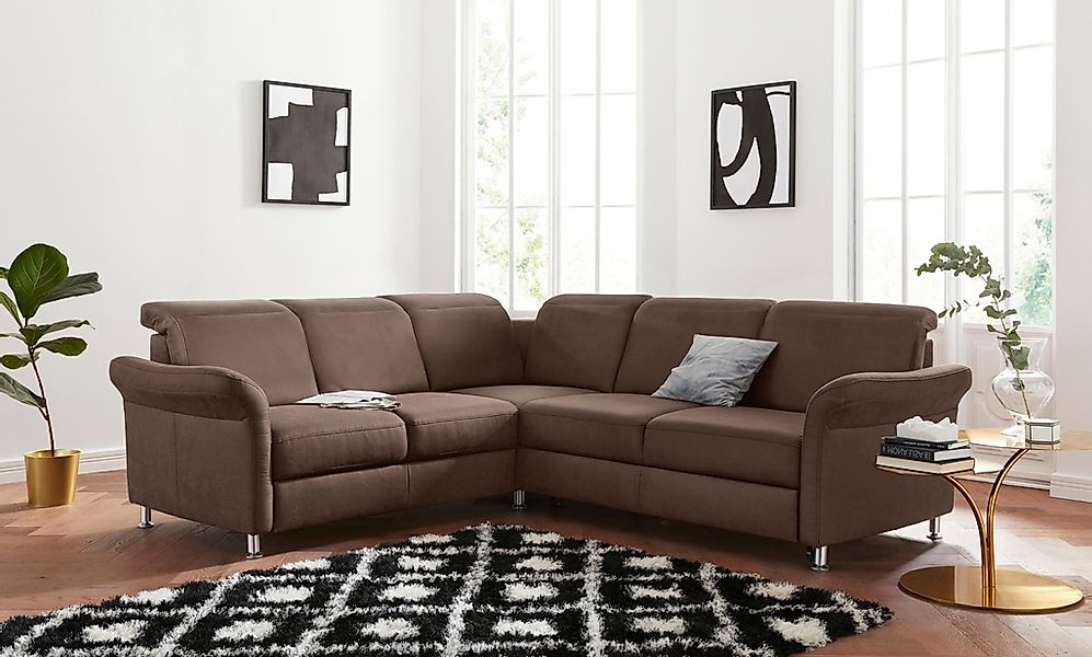 sit&more Ecksofa "Darwin L-Form", inklusive Federkern, wahlweise mit Kopfte günstig online kaufen
