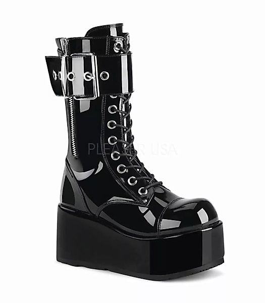 Plateau Stiefel PETROL-150 - Schwarz Lack (Schuhgröße: EUR 43) günstig online kaufen
