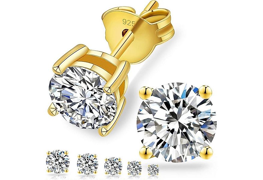 LuxusKollektion Ohrring und Ketten Set Moissanite Ohrringe Silber 925 Damen günstig online kaufen