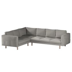 Bezug für Norsborg 5-Sitzer Ecksofa, grau, Norsborg 5-Sitzer Ecksofabezug, günstig online kaufen